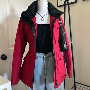SOLD ‼️Jessica Simpson Vibrant Red Ski Jacket with Cozy Black Lining